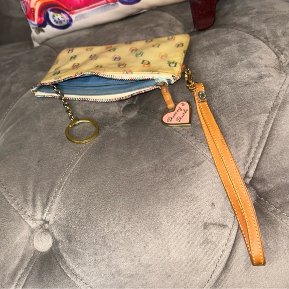 Dooney & Buorke Vintage Rainbow Monogram Wristlet - Picture 9 of 12